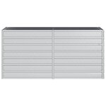 vidaXL Lit surélevé de jardin 160x40x77 cm Acier galvanisé Argenté