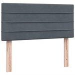 vidaXL Sommier à lattes de lit et matelas gris foncé 80x220 cm velours