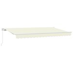 vidaXL Auvent Rétractable Crème et Blanc