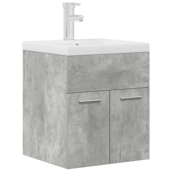 vidaXL Armoire lavabo de salle de bain avec bassin intégré et robinet