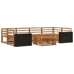 vidaXL Ensemble de canapés d'extérieur 7 pc Naturel