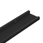 vidaXL Étagères à rebord pour cadre photo 2 Pièces Noir 80x9x3 cm MDF
