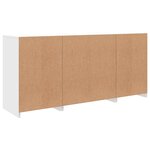 vidaXL Buffet avec lumières LED blanc 142 5x37x67 cm