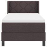 vidaXL Lit boxspring avec matelas Marron foncé 80 x 200 cm