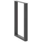vidaXL Pieds de table de bar en U 2 pièces Anthracite 60 x (90-91) cm Acier