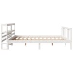 vidaXL Cadre de lit avec tête de lit sans matelas blanc 200x200 cm