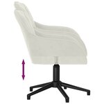vidaXL Chaise pivotante de bureau Crème Velours