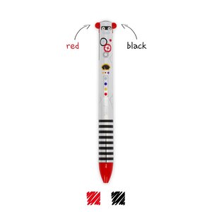 Legami CLICK0029 - Stylo à Bille à deux Couleurs noir et rouge - Click&Clack