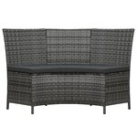 vidaXL Salon de jardin 7 Pièces avec coussins Résine tressée Gris