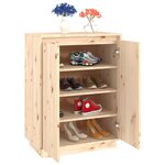 vidaXL Armoire à chaussures 60x35x80 cm Bois de pin massif