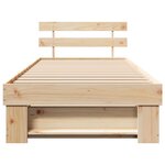 vidaXL Cadre de lit Marron 80 x 200 cm Bois massif en pin