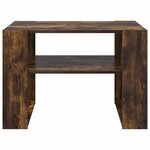 vidaXL Table basse Chêne fumé 66 x 49 5 x 45 cm Bois d'ingénierie