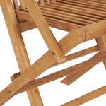 vidaXL Chaises de jardin avec coussins bordeaux 8 Pièces Teck massif