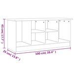 vidaXL Banc à chaussures ALTA 100x35x45 cm bois massif de pin