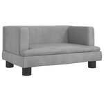 vidaXL Canapé pour enfants gris clair 60x40x30 cm velours