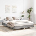 vidaXL Cadre de lit sans matelas sonoma gris 140x200 cm