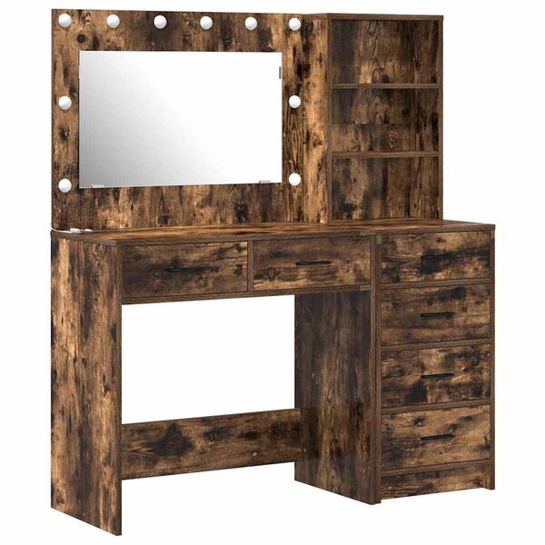 vidaXL Table de Toilette Marron 78.5 x 41 x 135 cm Bois d'ingénierie