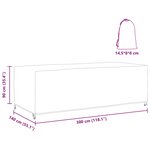 vidaXL Housse pour mobilier d'extérieur Noir 300 x 140 x 90 cm 210D