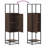 vidaXL Buffet haut chêne marron 35 5x35x139 cm bois d'ingénierie métal