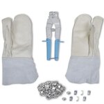 Ensemble d'accessoires fil de fer (Gants  queues d'arondes  pince)
