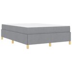 vidaXL Cadre de lit avec matelas Gris clair 160 x 200 cm tissu