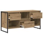vidaXL Meuble TV Chêne artisan 100 x 36 x 49 5 cm Bois d'ingénierie