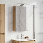 vidaXL Armoire Miroir de Salle de Bain Chêne artisan 30 x 10 5 x 50 cm