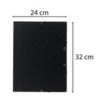 Chemise À Élastique 3 Rabats Carte Lustrée 355gm2 - A4 - Noir - X 25 - Exacompta