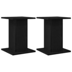 vidaXL Support de Plante 2 Pièces Chêne noir 30 x 30 x 40 cm