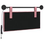 vidaXL Tête de lit suspendue Avec lumière LED Rose Velours