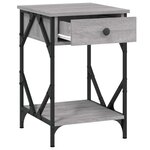 vidaXL Table de chevet sonoma gris 40x42x60 cm bois d'ingénierie