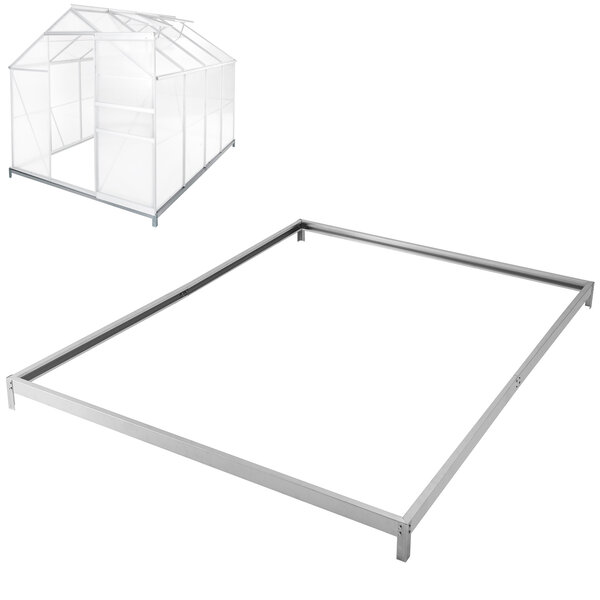 Tectake embase pour serre de jardin - 250 x 190 x 12 cm