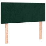 vidaXL Sommier à lattes de lit avec matelas LED Vert foncé 100x200 cm