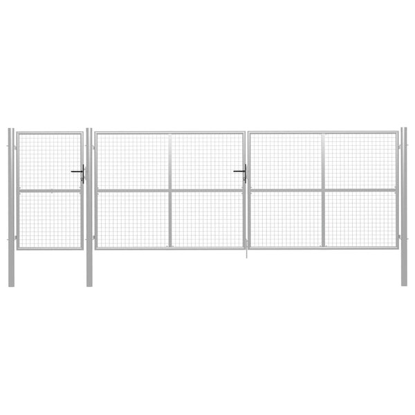vidaXL Portillon Acier 500 x 125 cm Argenté