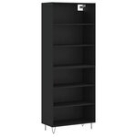 vidaXL Buffet noir 69 5x32 5x180 cm bois d'ingénierie