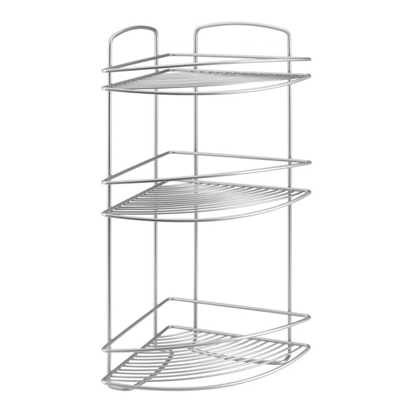 Metaltex Support de douche d'angle à 3 niveaux Onda Argenté