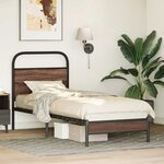 vidaXL Cadre de lit sans matelas 80x200cm chêne marron bois ingénierie