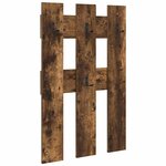 vidaXL Porte-manteau mural Montage mural Chêne fumé 65 x 3 x 100 cm