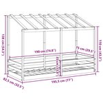 vidaXL Lit pour enfants sans matelas 75x190 cm bois pin massif