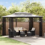 vidaXL Tonnelle avec moustiquaire 300x400x265 cm Anthracite