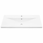 vidaXL Ensemble de mobilier de salle de bain 4 Pièces Chêne noir