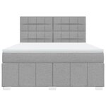 vidaXL Sommier à lattes de lit avec matelas Gris clair 180x200cm Tissu