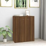 vidaXL Buffet Chêne marron 60x30x75 cm Bois d'ingénierie