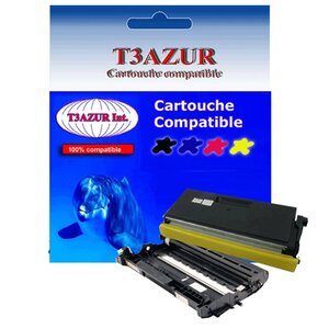 Kit Tambour+Toner compatibles avec Brother TN3170, TN3280, DR3100, DR3200 pour Brother MFC8880DN, MFC8885DN - T3AZUR