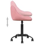 vidaXL Chaise à manger Rose Velours