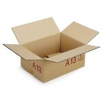 Caisse carton galia double cannelure avec rabats 40x30x15 cm (lot de 20)