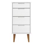 vidaXL Commode MOLDE Blanc 40x35x82 cm Bois de pin massif