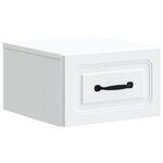 vidaXL Cabinet de chevet mural avec tiroir Blanc 34 5 x 33 x 20 cm