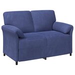 vidaXL Sofa 2 places Bleu police 138 x 83 x 95 cm Velours