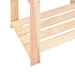 vidaXL Étagères de rangement à 3 niveaux 2 Pièces 80x38x90 cm Pin 150 kg